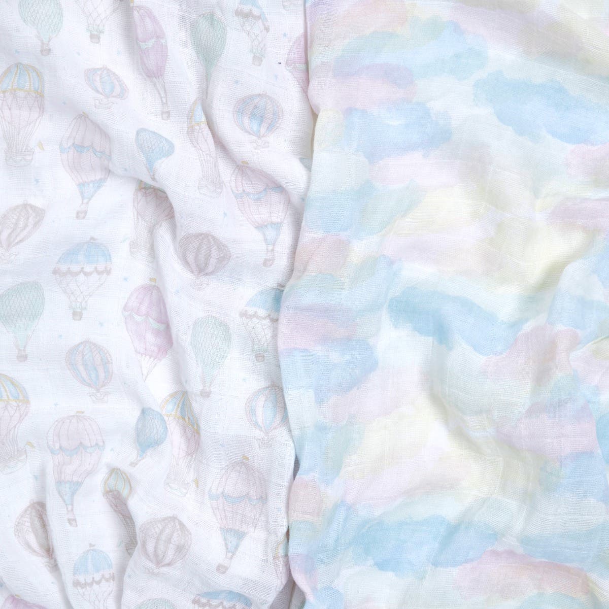 Above the Clouds Organic Muslin Large Swaddle Blankets - 2 Pack